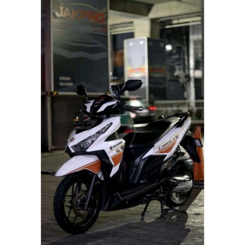 STRIPING STICKER VARIO LED OLD 125-150 TRANSPARAN MOTIF LIVERY BUS HARAPAN JAYA