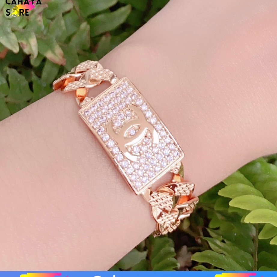 Baru Gelang Xuping Gold Gelang Tangan Dewasa Rantai Emas Besar Permata Hace G2