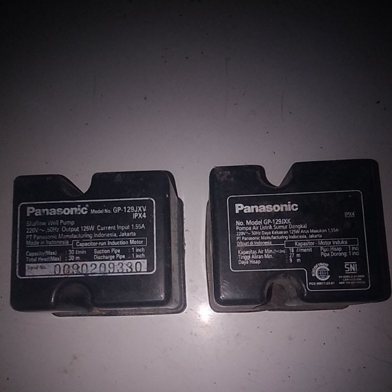 tutup kapasitor pompa air national/panasonic 125 Watt ORI