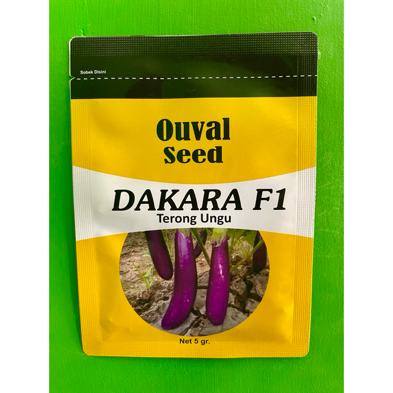 Benih Terong Ungu Panjang Unggul Tahan Virus Dakara F1 Ouval Seed Isi 5 gram Exp 2026