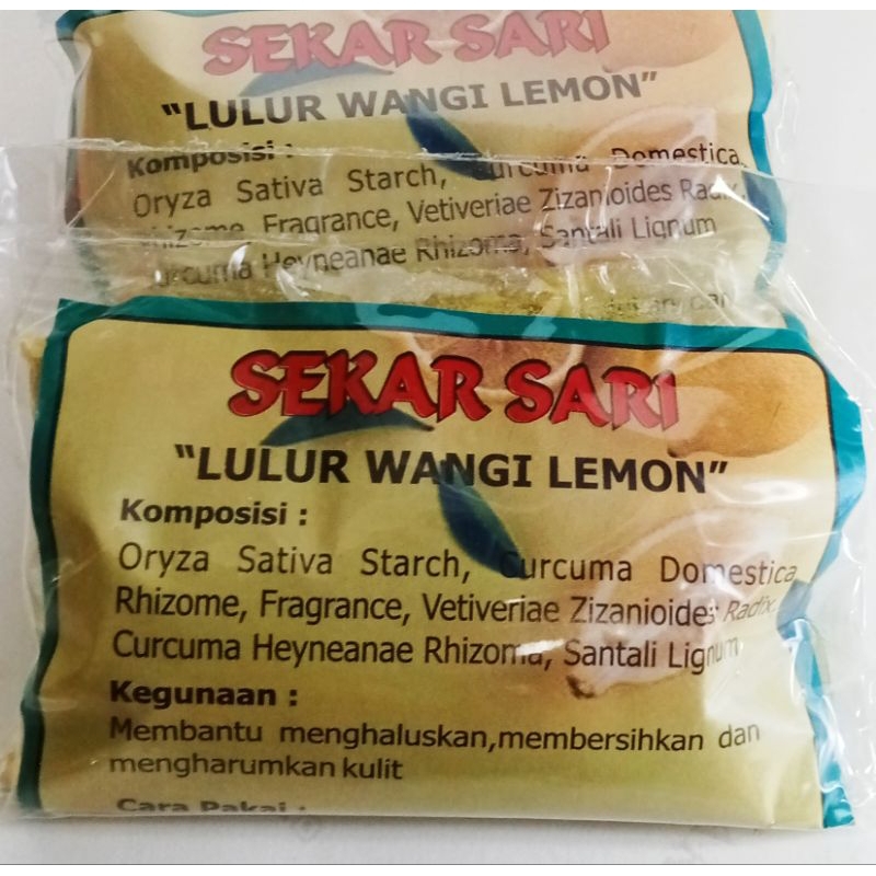 LULUR WANGI LEMON SEKAR SARI ASLI KERATON SOLO ISI 10 SACHETS