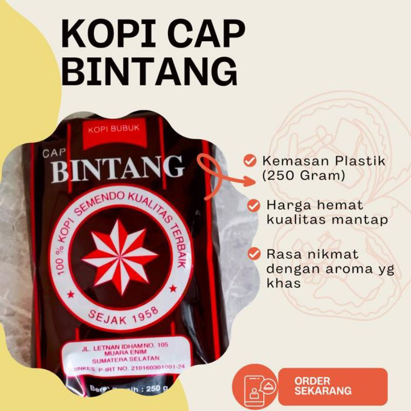 

Kopi Bintang kemasan ( 50g )