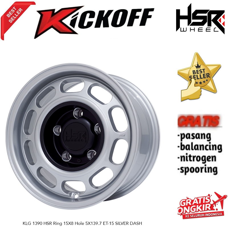 Velg Racing Model Kaleng Merk HSR Tipe KLG R15 Untuk Mobil Suzuki Jimny