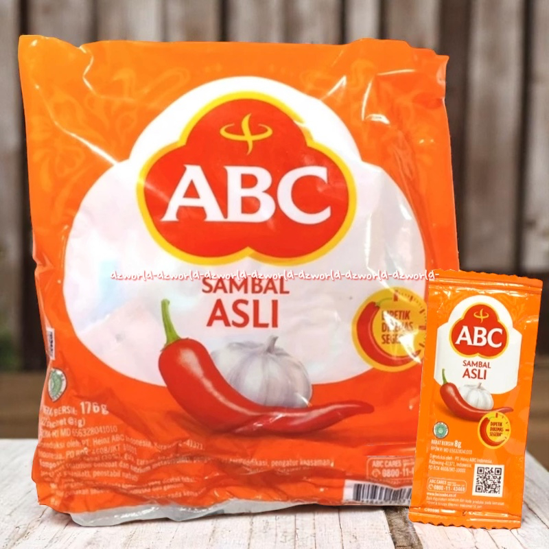 

ABC Sambal Asli Sachet 22pcs Sambel Saset Digiling Ala Tradisional Praktis Ekonomis Sambal Semua Makanan A B C
