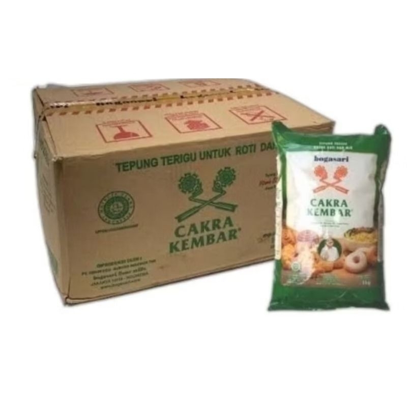 

Bogasari Tepung Cakra Kembar 1kg 12pcs