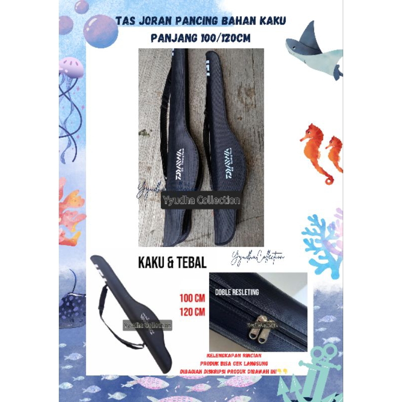 Tas Joran Pancing DAIWA Bahan Kaku Panjang 100cm/120cm