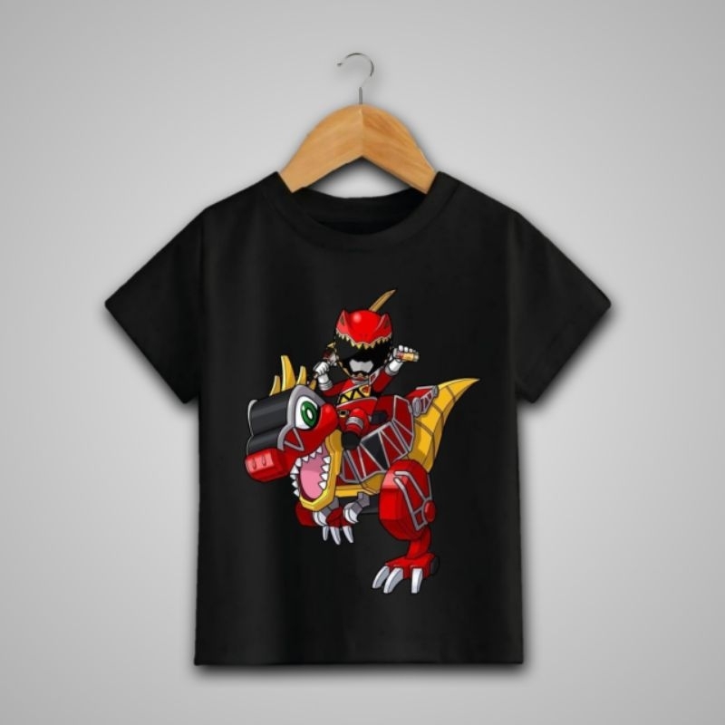 Kaos Anak Laki-Laki Motif Power Dino Ranger & Dino Bot - Baju Anak Lucu & Keren