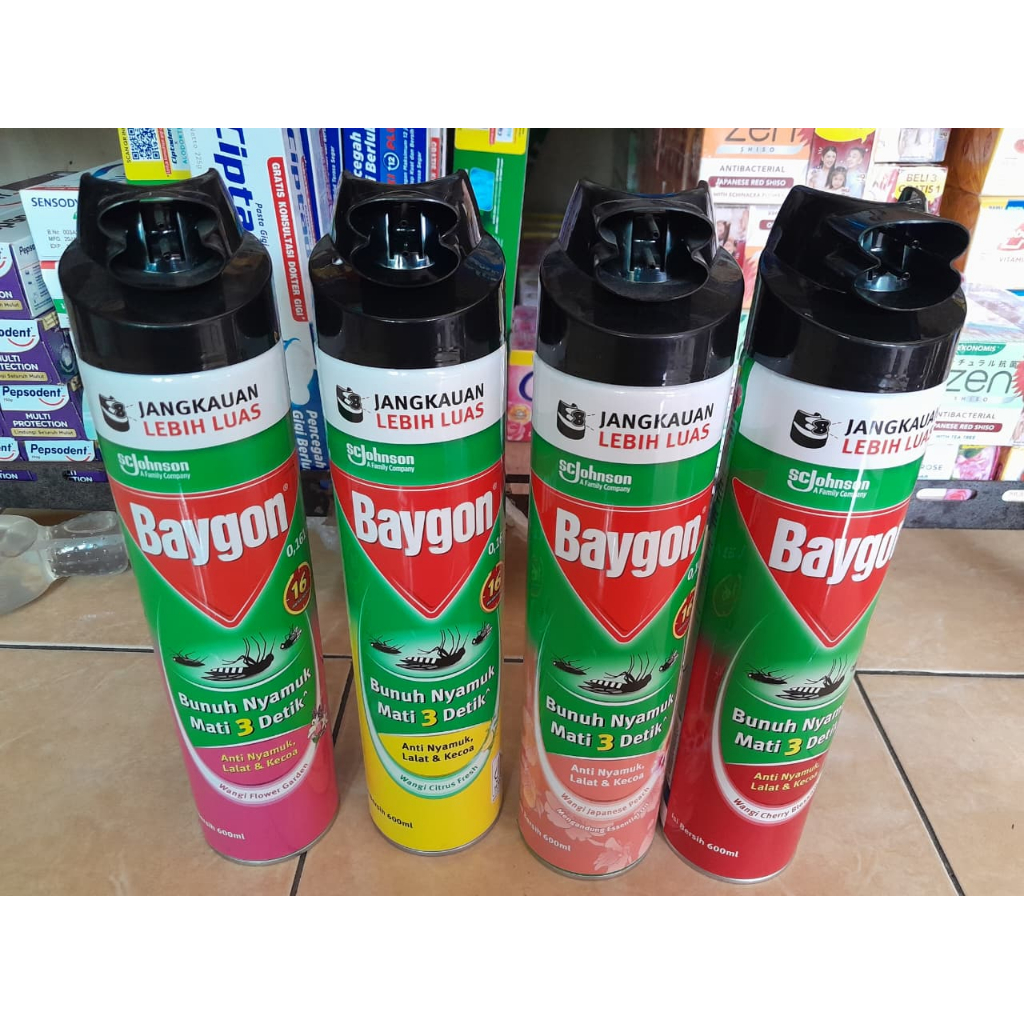Baygon Obat Nyamuk Semprot 600ml