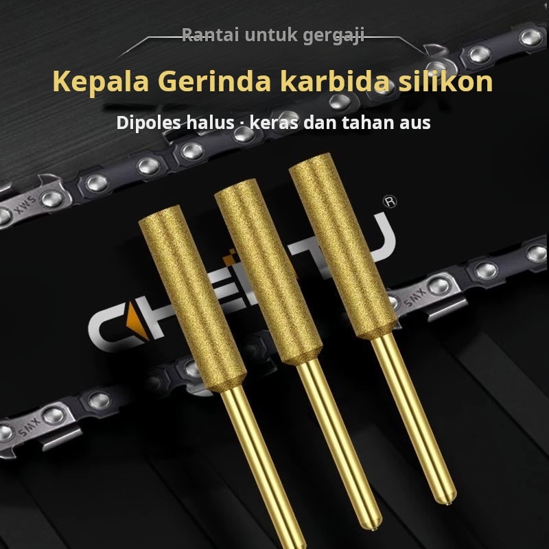 2PCS Kikir rantai gergaji listrik impor Jerman, pengasah rantai gergaji, penggiling kepala penggilin