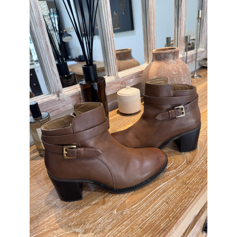 Hush Puppies Sepatu Boots Wanita Hannah Strap Boot Brown