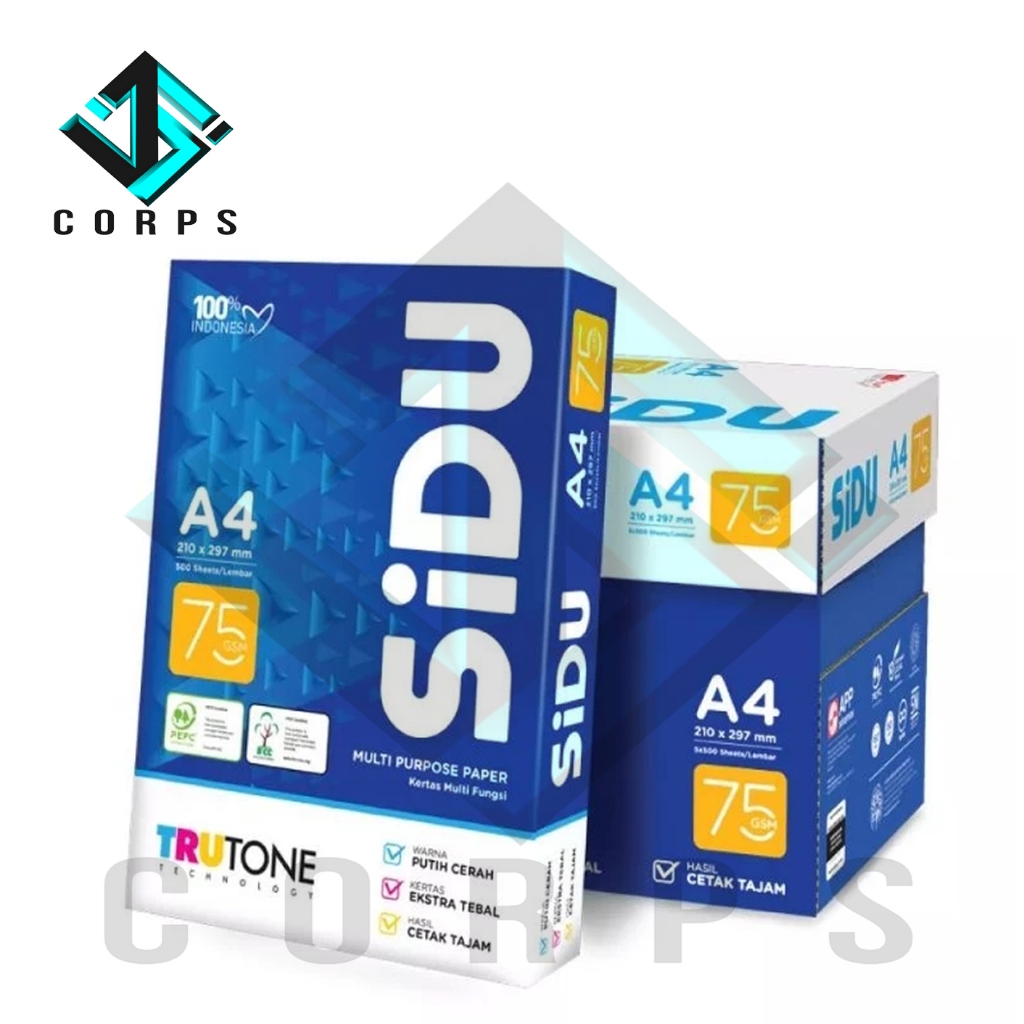 

Kertas HVS Sinar Dunia Folio / A4 75 Gram / SIDU