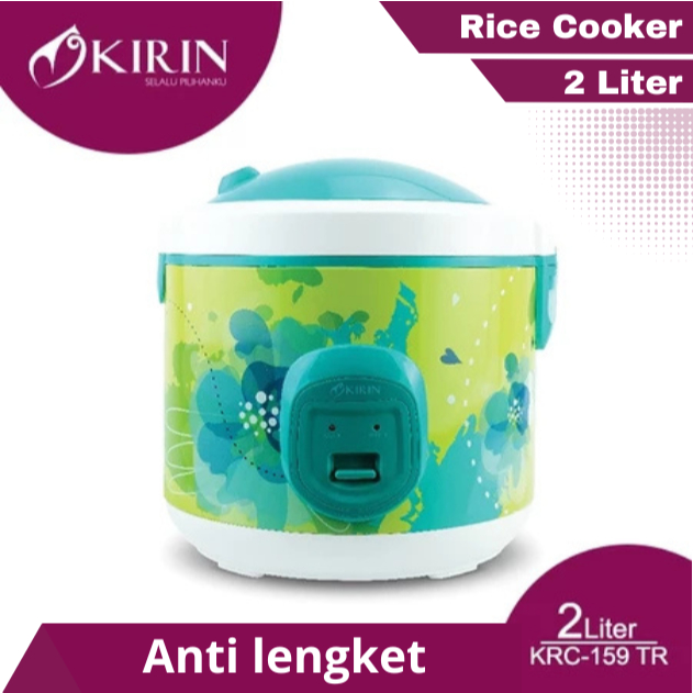KIRIN RICE COOKER 2 LITER KRC-159TR Non-Stick / Magic Com 2 Liter / penanak nasi kirin