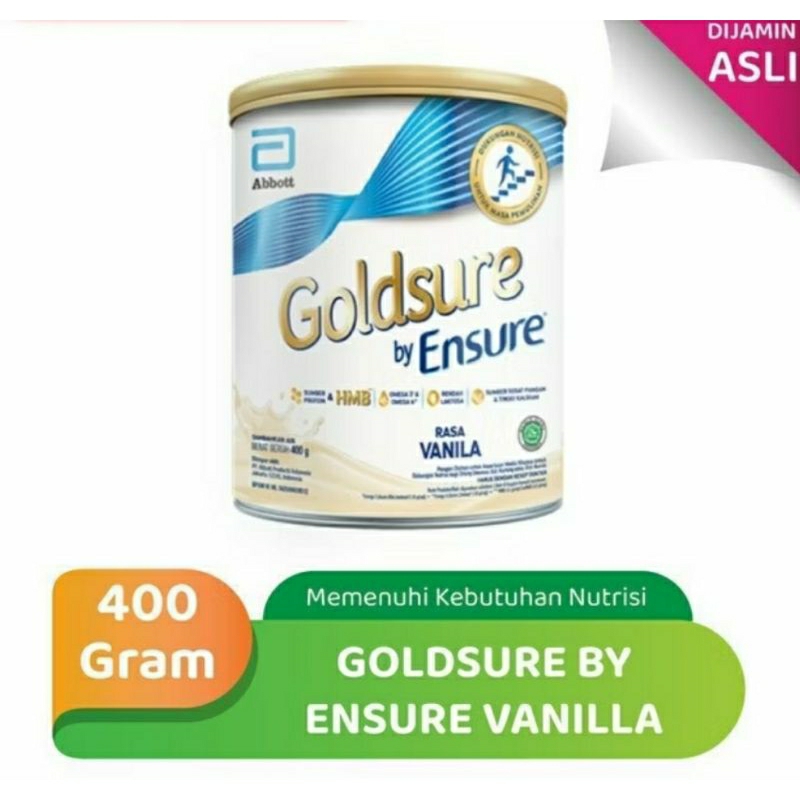 

Goldsure by Ensure Rasa Vanilla 400g / Susu Dewasa / Asam Amino