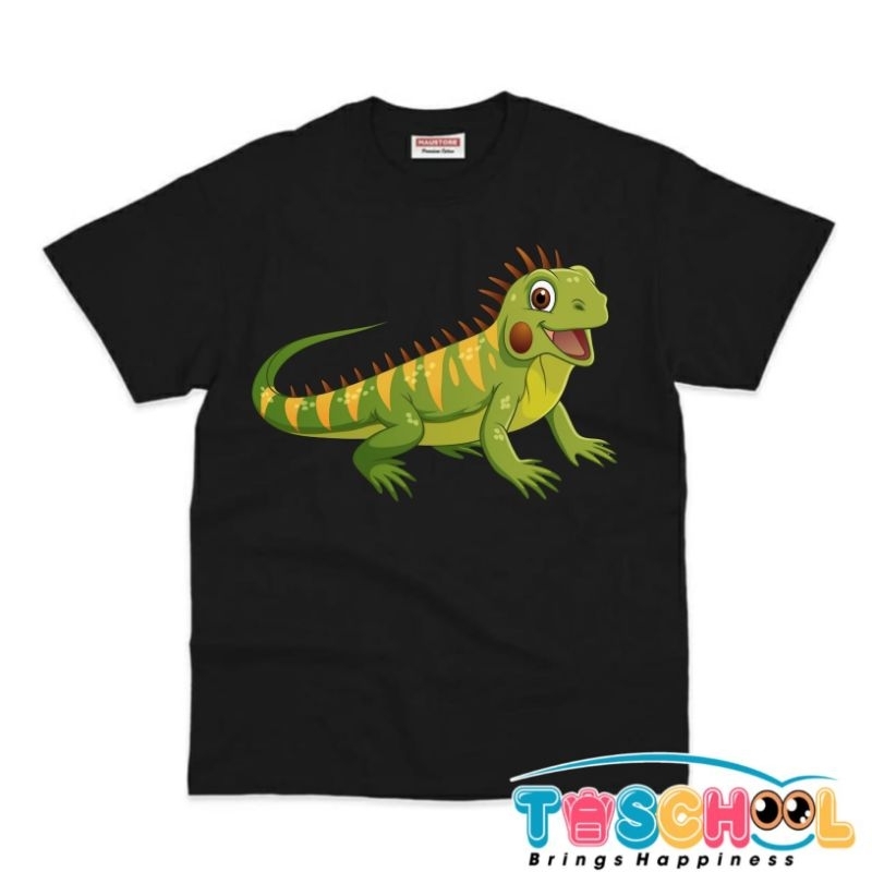 BAJU ANAK KAOS ANAK MOTIF HEWAN IGUANA