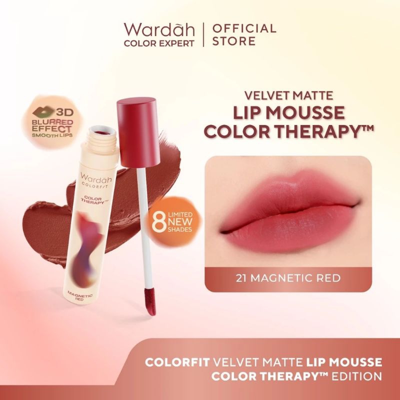 [[BARU]] Wardah Colorfit Velvet Matte Lip Mousse Color Therapy | Lip Cream Wardah Terbaru Color Ther