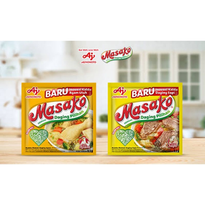 

Masako Ayam & Masako Sapi Penyedap Rasa Kemasan Sachet 8,5g