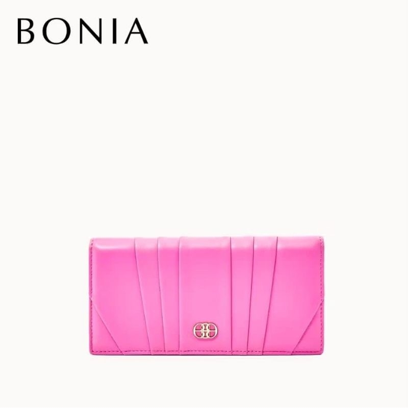 SALE ORIGINAL BONIA Dompet BONIA Croissant Long Two Fold Wallet Wild Rose Dompet BONIA Wanita