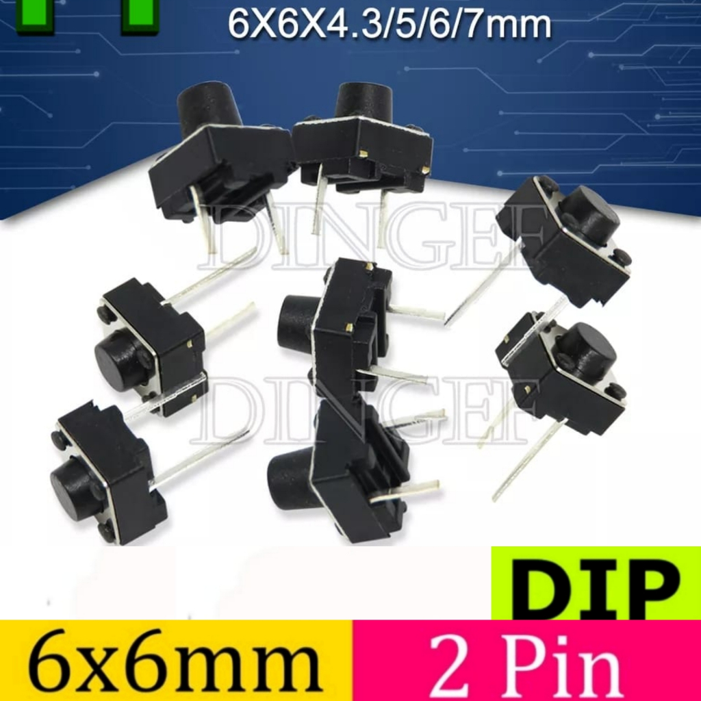 Saklar Push Button Switch DIP 6x6 2P 2 Pin