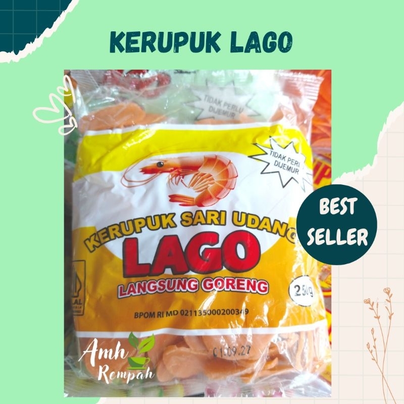 

Kerupuk Sari Udang dan Kerupuk Bawang LAGO 250 gram