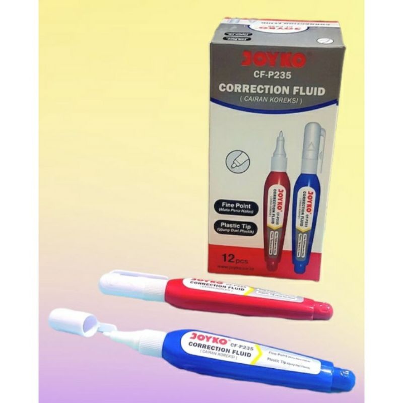 

JOYKO CORRECTION FLUID PEN TIPEX CAIR JOYKO PUTIH CF-P235