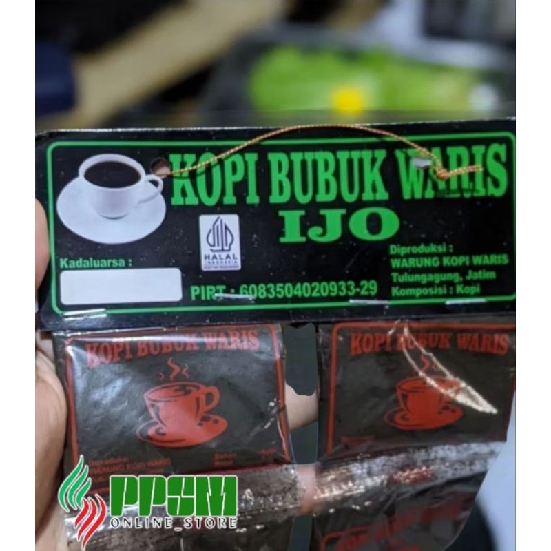 

kopi bubuk waris kopi ijo rentengan 20 pcs asli tulungagung