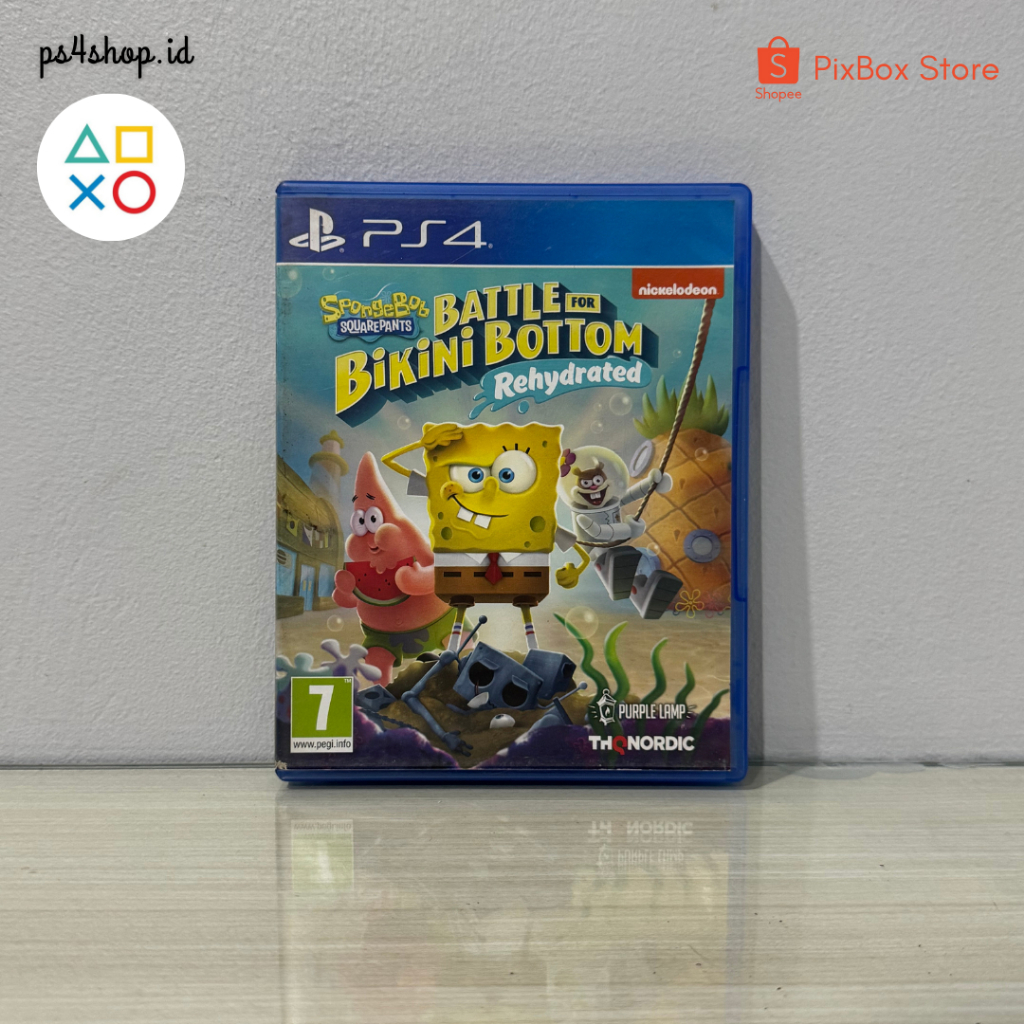 BD Kaset PS4 SpongeBob Battle for Bikini Bottom Rehydrated Bekas Second Original | Game SpongeBob Sq