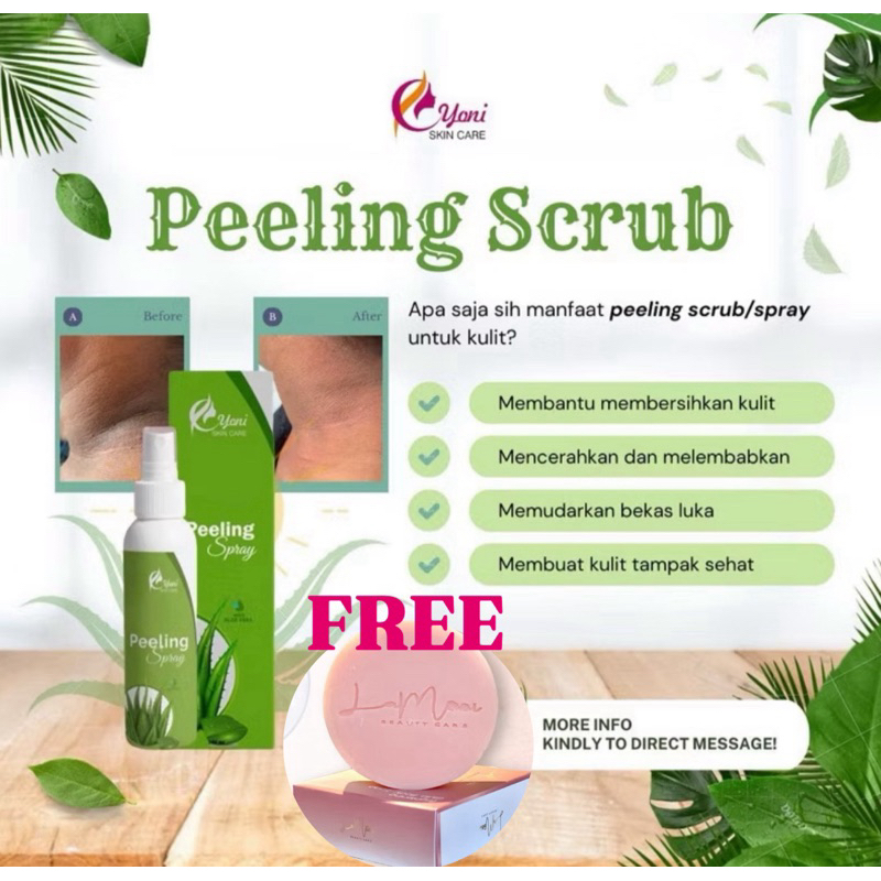 [PENGHABISAN FREE SABUN GLUTA LAMOOI 2%NIACINAMIDE] PEELING SPRAY PERONTOK DAKI TERAMPUH WAJAH DAN B