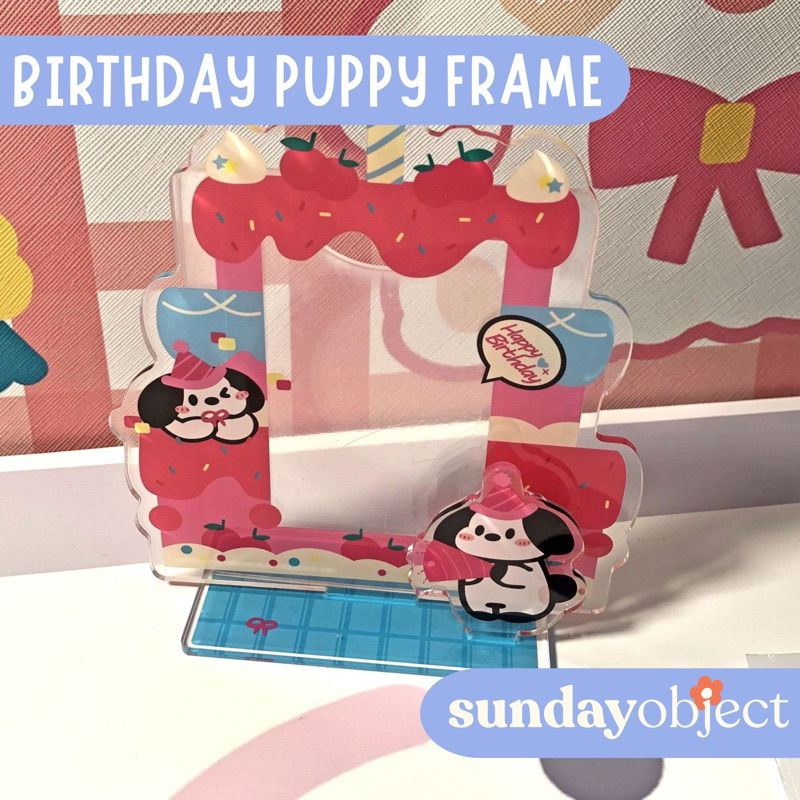 SUNDAYOBJECT - Photo Card Holder Acrylic Lucu Frame Foto Photobooth Polaroid Home Decor-BIRTHDAYPUPP