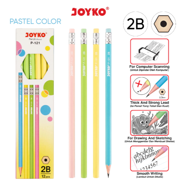 

Pencil Pensil Joyko P-121 2B - Pcs