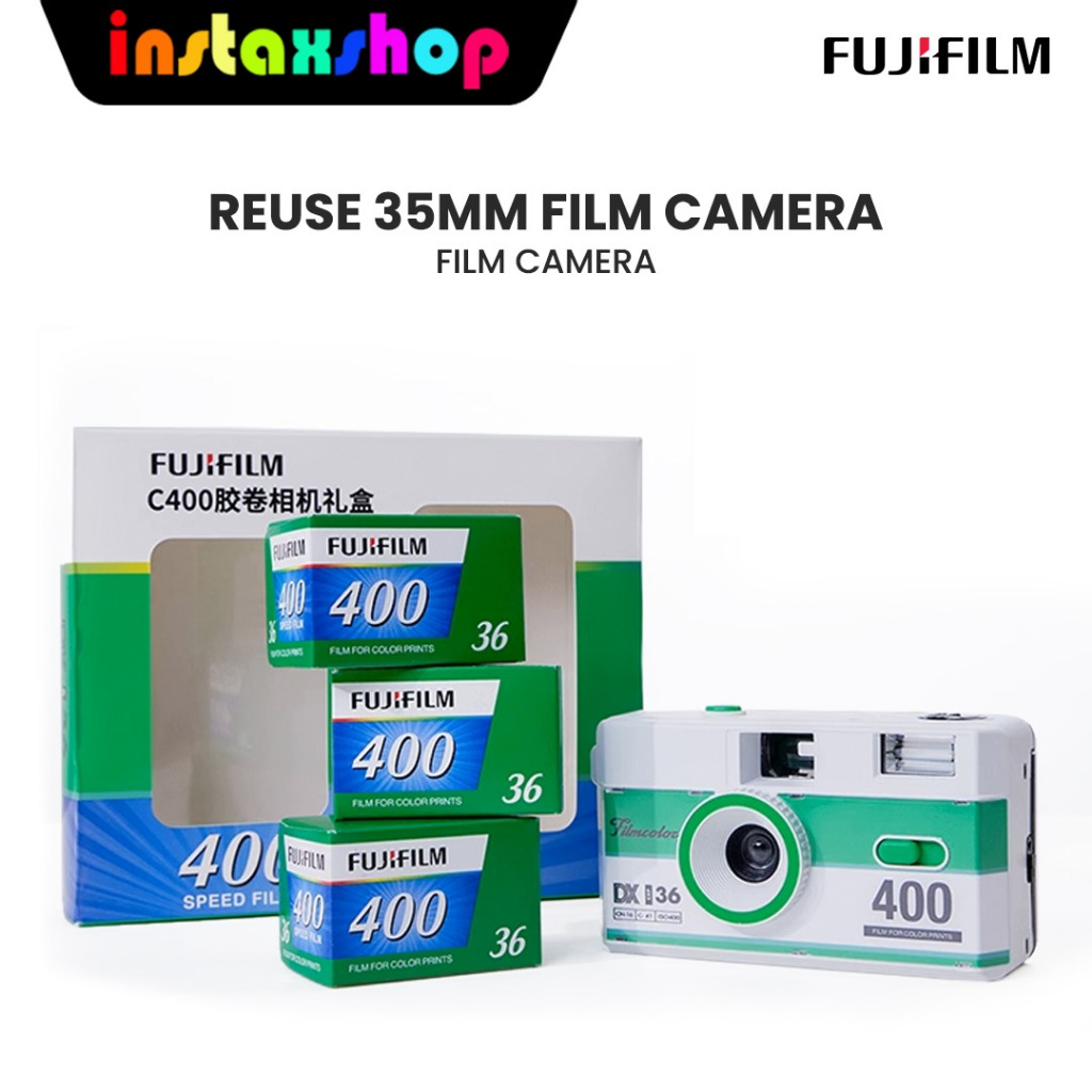 Fujifilm 35mm Film Camera ISO 400 Analog Kamera (with 3 rolls 35mm film)