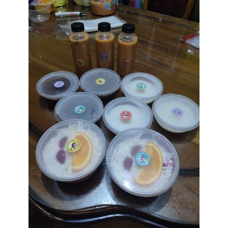 

Salad buah, Thai Tea, Green Tea, Puding