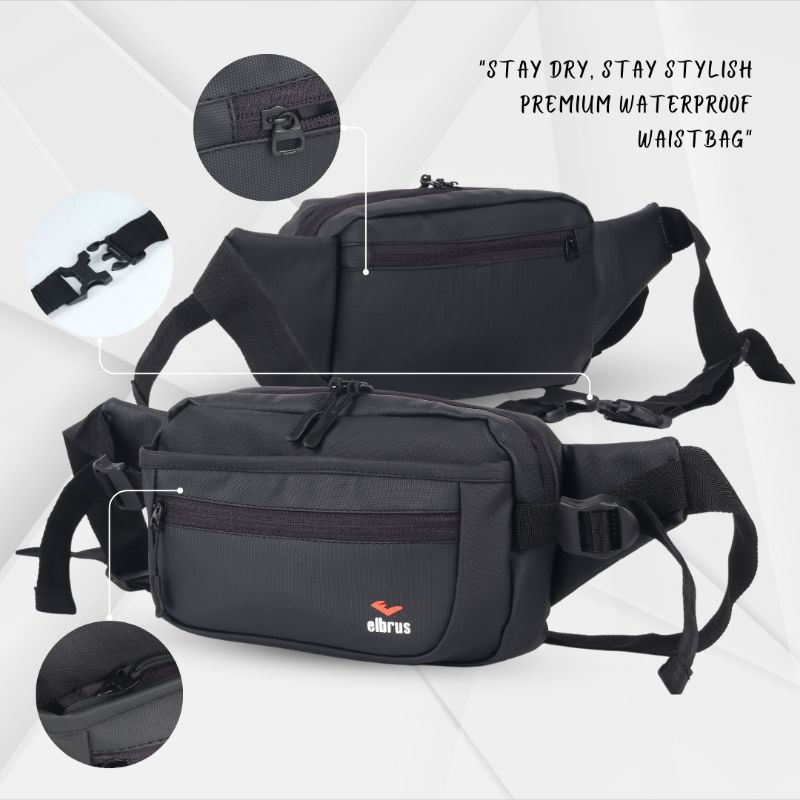 NEW STYLE- TAS WAISTBAG PRIA | TAS PINGGANG PRIA WARNA HITAM & ARMY