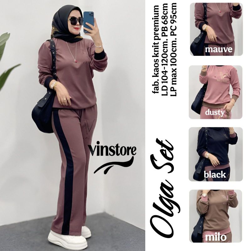 Baju Setelan Wanita Premium Olga Set By Vinstore