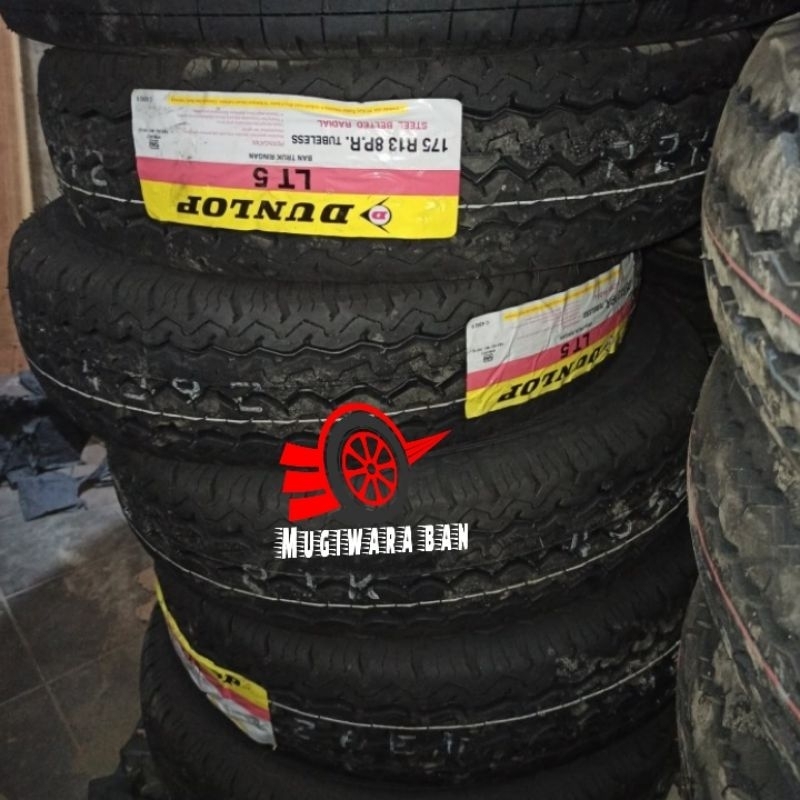 BAN MOBIL DUNLOP 175 R13 LT5 MUATAN TUBELESS UNTUK GRAND MAX PICK UP