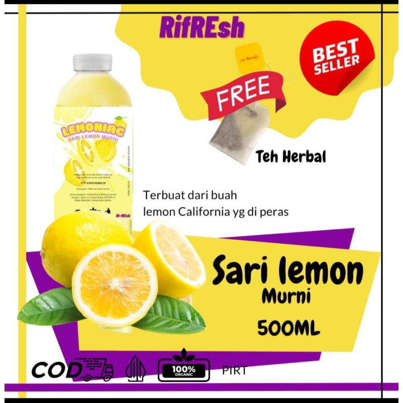 

500 ml sari lemon murni diet detox pelangsing penurun berat badan sari lemon Rifresh herbal 500ml