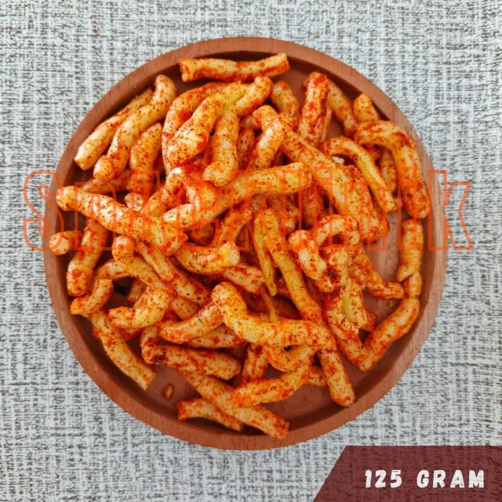 

Gurilem Pedas cemilan kerupuk pedas