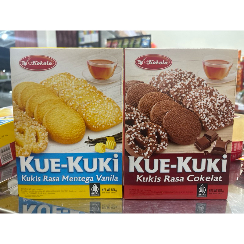 

KOKOLA KUKIS KUE KUKI / BUTTER VANILA / CHOCOLATE 80GR / HAMPERS / HAJATAN (1DUS isi 24PCS)