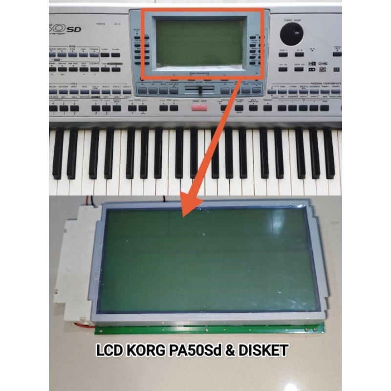 Layar Lcd Display Korg pa50 disket, pa50 Usb Flashdisk, pa50 Sd