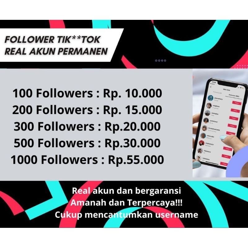 Followers Tik***Tok Permanen