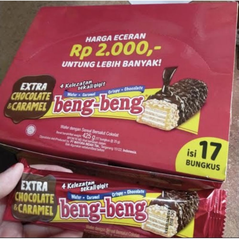 

NEW Beng Beng 1 box 17 pcs @ 25gr Double Coklat | Mayora