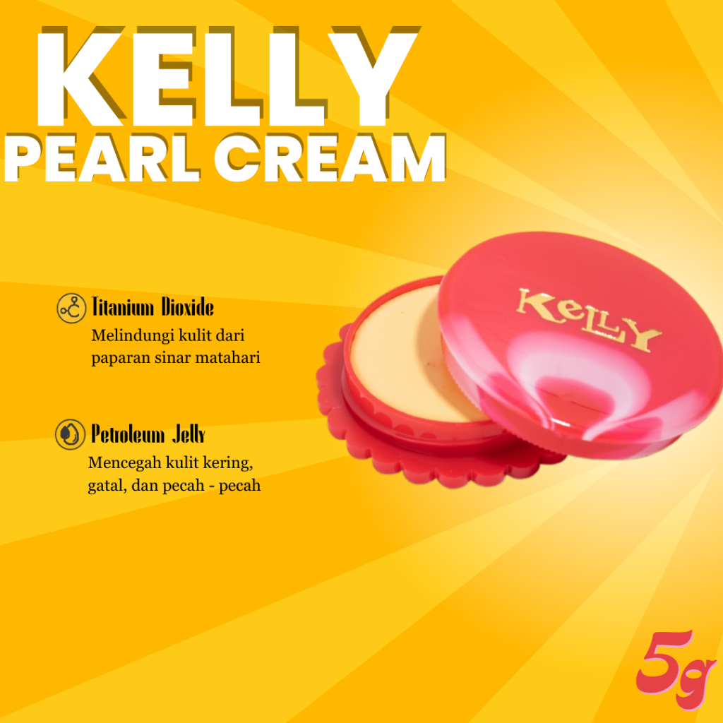 KELLY Pearl Face Cream Pemutih Wajah 5g