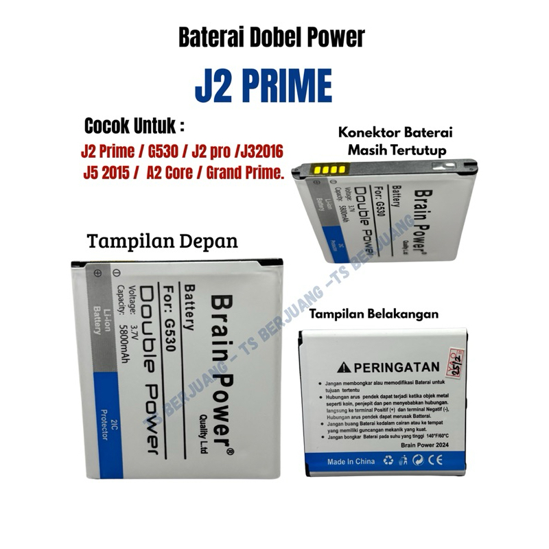 COD BATERAI BATRE DOUBLE POWER SAMSUNG J5 / J500 / J5 2015 5800MAH ORI