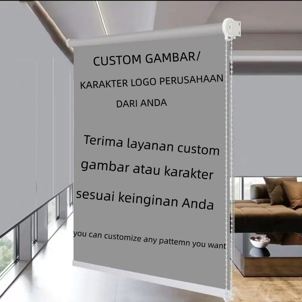 Roller Blinds Custom Tirai Printing Tirai Logo Gambar Karakter Gorden Custom Gambar Tirai Anime
