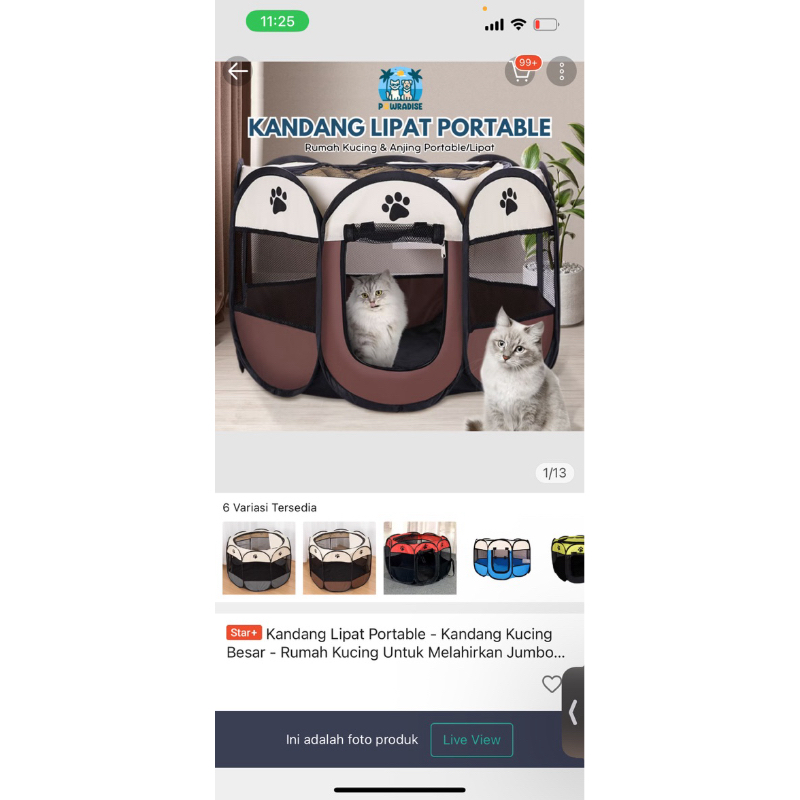 Kandang Portable Lipat Kucing Anjing