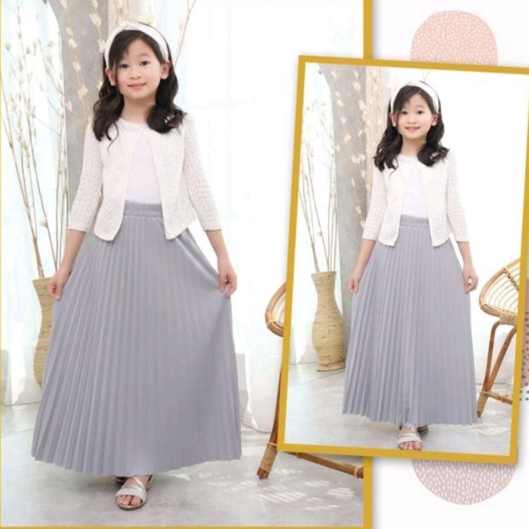 Baru ROK PLISKET ANAK PEREMPUAN  ROK PLISKET ANAK PREMIUM UMUR 4  12 TAHUN COD