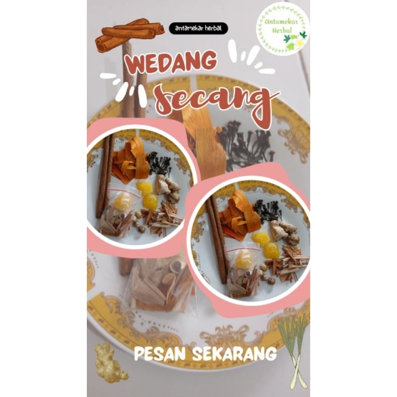 

wedang secang sereh jahe kapol kayu manis tinggal seduh