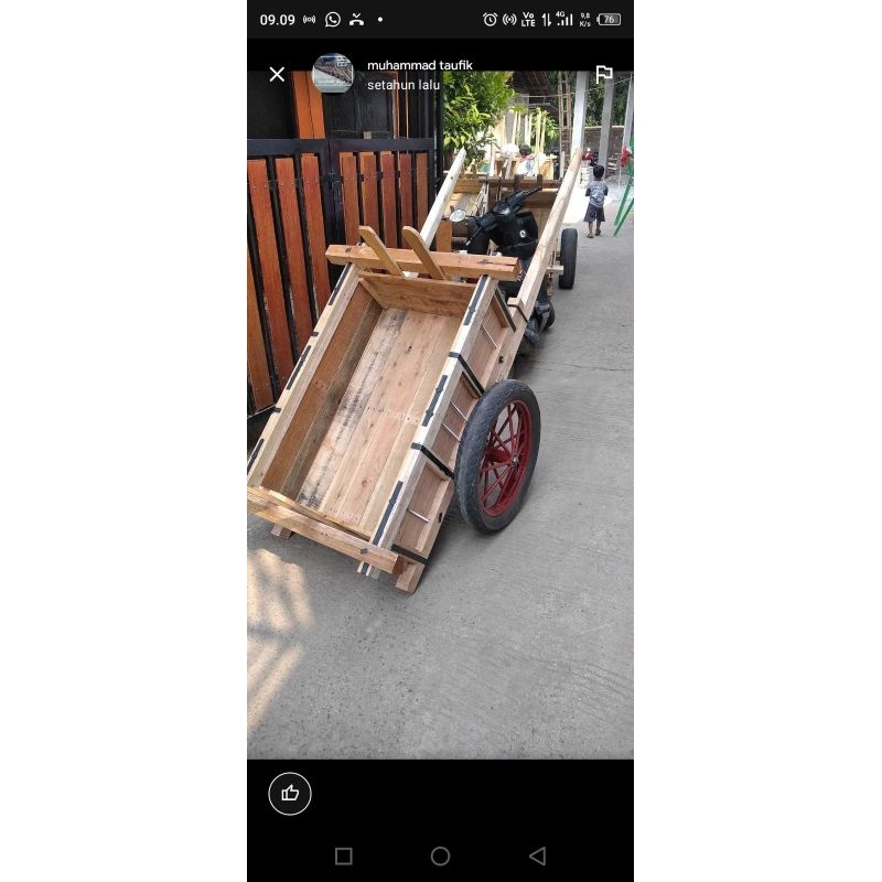 gerobak angkut dorong kayu berkualitas
