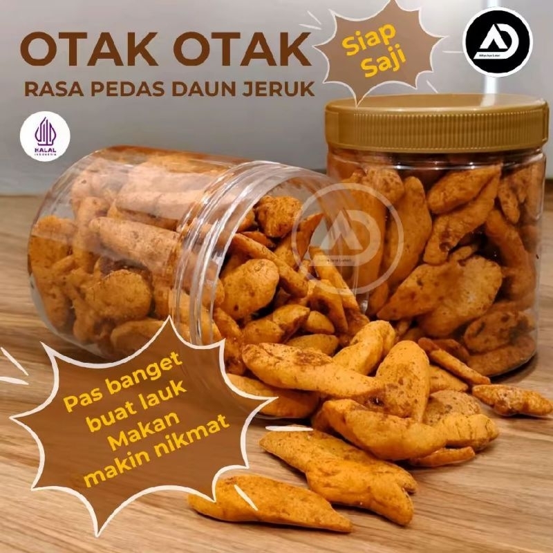 

Snack cemilan camilan otak otak rasa pedas daun jeruk crispy renyah gurih sudah matang siap saji 1 kg 500 gram toples kiloan makanan Kering Asin Goreng Keripik Food