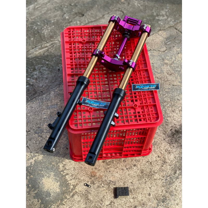 skok ninja segitiga cnc ungu as rainbow gold crom rxking