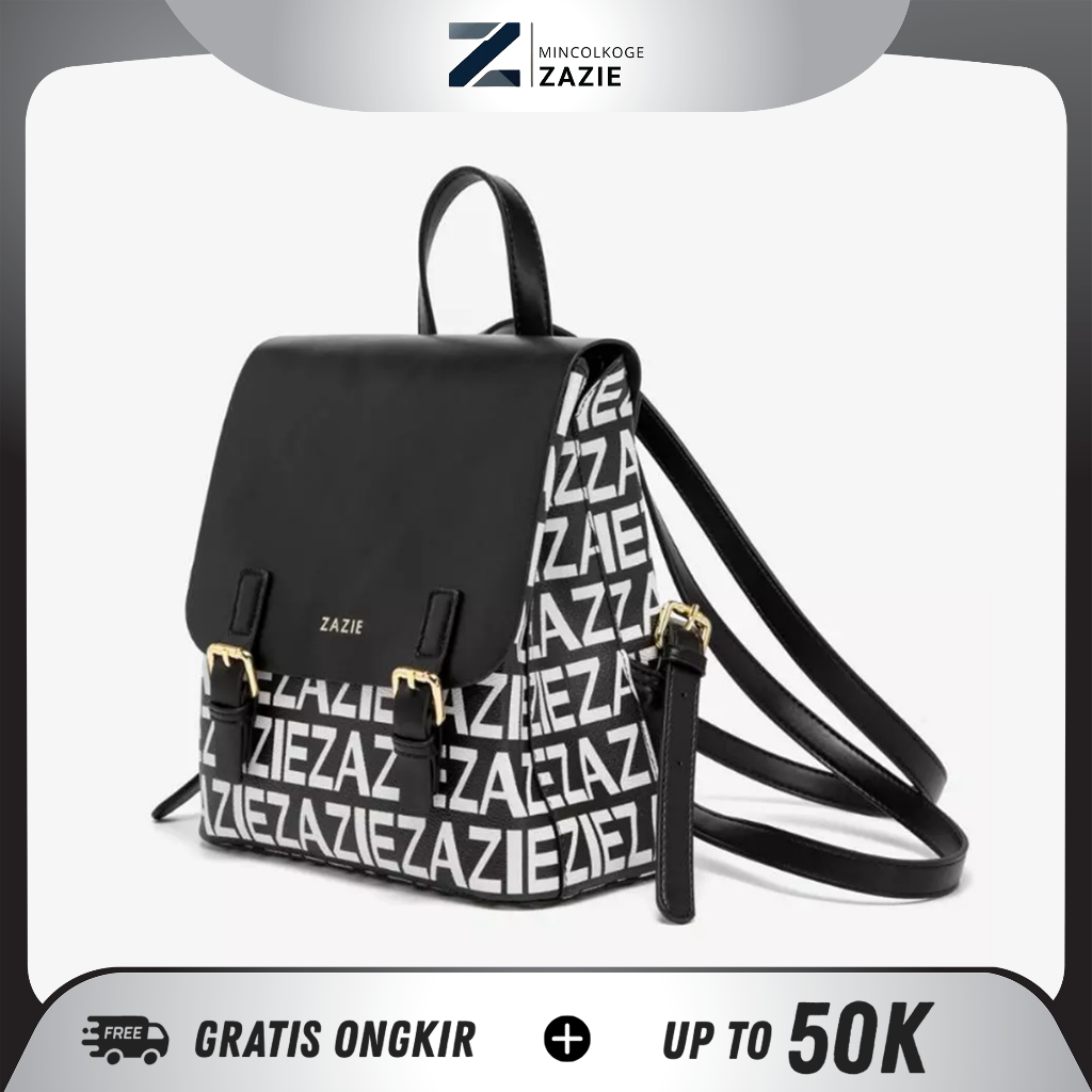 ZAZIE Tas Ransel Wanita Kulit buatan waterproof Multifungsi Tas Selempang Bahu Backpack women kecil 
